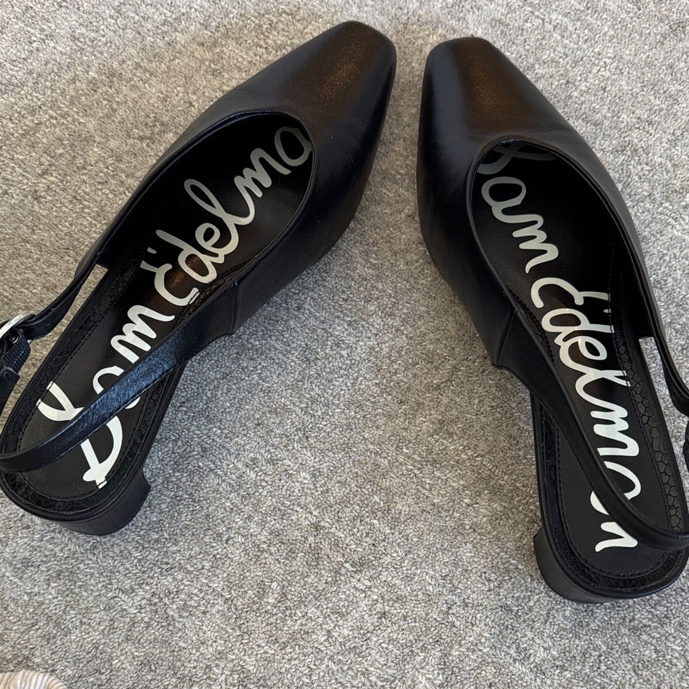 Sam Edelman Black Slingback Heels